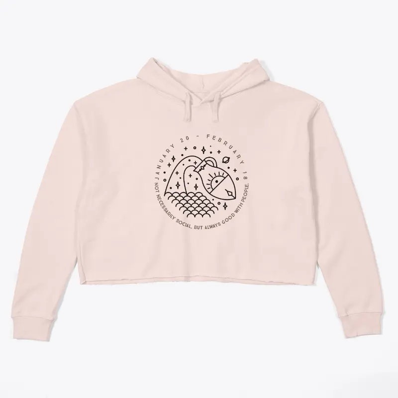 Aquarius Crop Hoodie